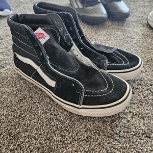 Vans Black and White High-Top Sneakers